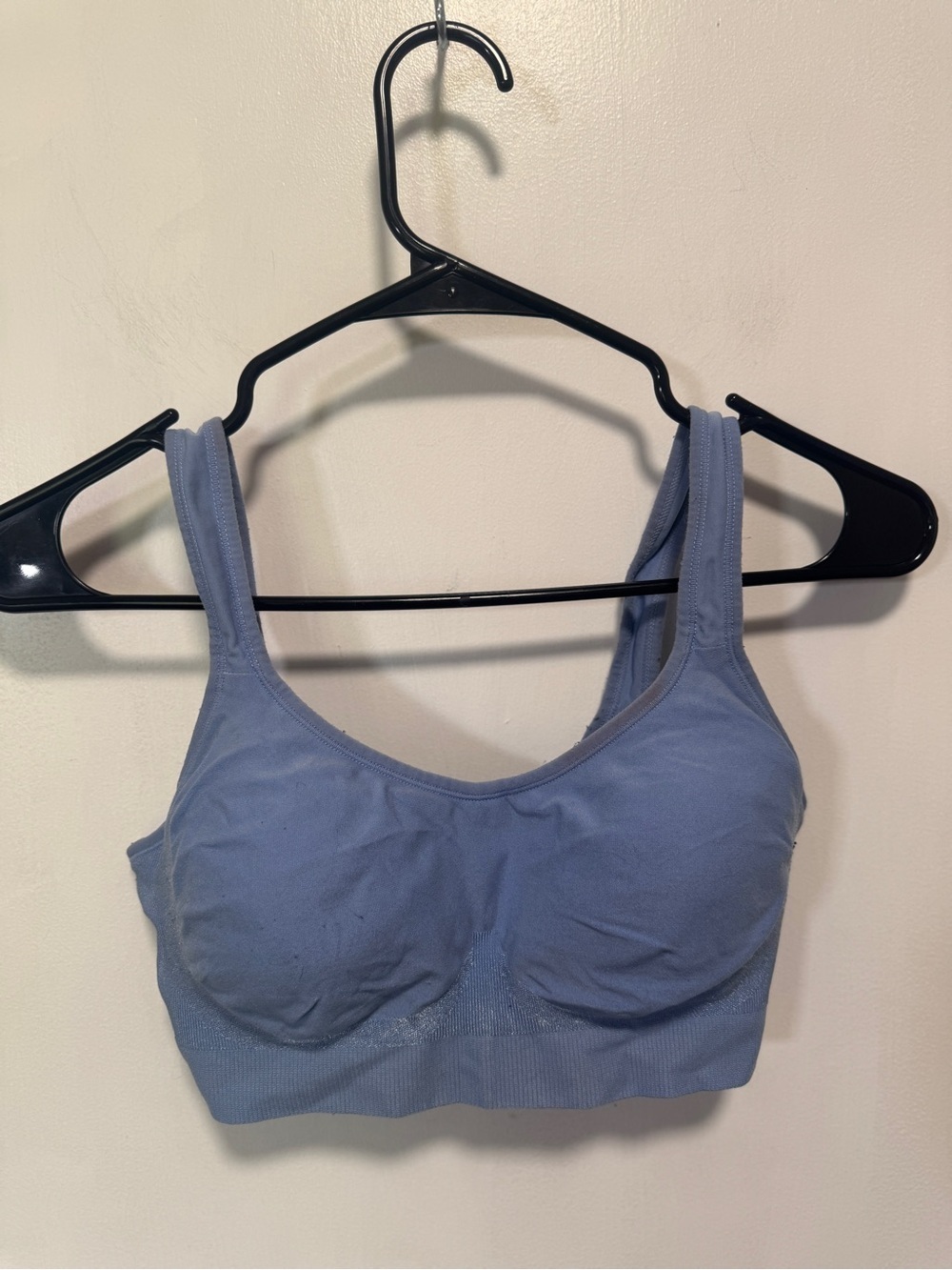 Wireless Seamless Sports Bra Top in Light Blue